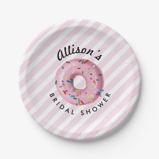 Roze inktprinkel Donut Shop Paper Bord (Voorkant)