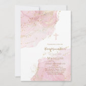 roze inktspatten Bevestiging Kaart (Voorkant)