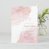 roze inktspatten Bevestiging Kaart (Staand voorkant)