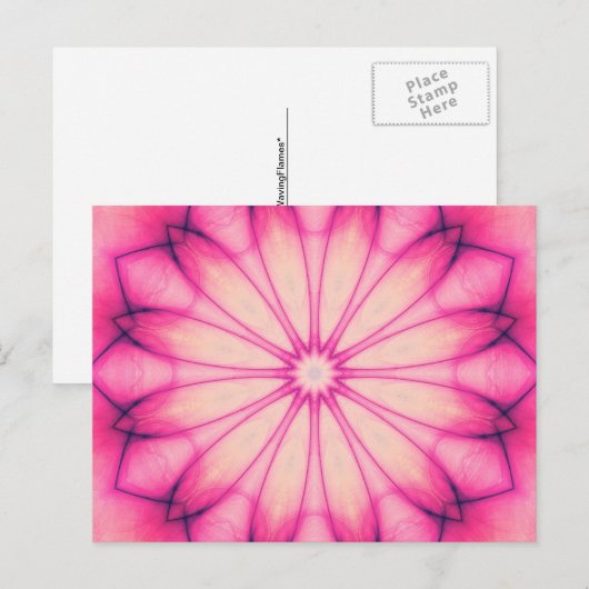 Roze inktventilator Mandala Briefkaart (Voorkant / Achterkant)