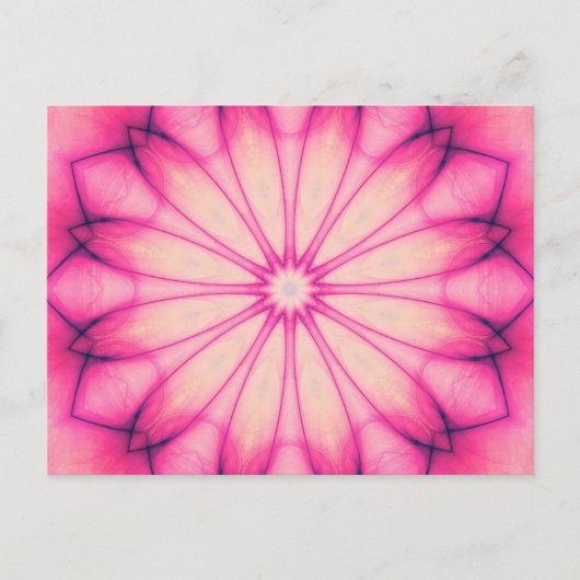 Roze inktventilator Mandala Briefkaart (Voorkant)