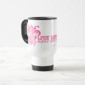 Roze inktvissen elke dag reisbeker (Voorkant links)