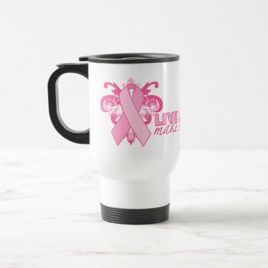 Roze inktvissen elke dag reisbeker (Links)