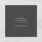 Roze Inky vierkant visitekaartje (Achterkant)