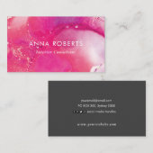 Roze Inky visitekaartje (Voorkant / Achterkant)