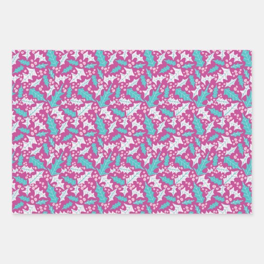 Roze inpakpapier Set van 3 vellen (Voorkant 3)