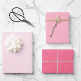 Roze Inpakpapier Set van 3 Vellen