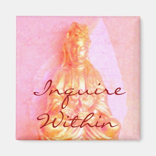 Roze Inquire Binnen magneet (Voorkant)