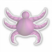Roze insect met klauwen sticker (Voorkant)