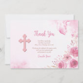 Roze Inspiratie Dank u kaart (Voorkant)