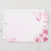 Roze inspiratie religieuze uitnodiging (Achterkant)