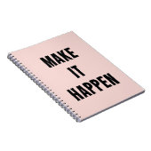 Roze Inspirerend maken het gebeuren Notitieboek (Rechterzijde)