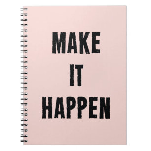 Roze Inspirerend maken het gebeuren Notitieboek
