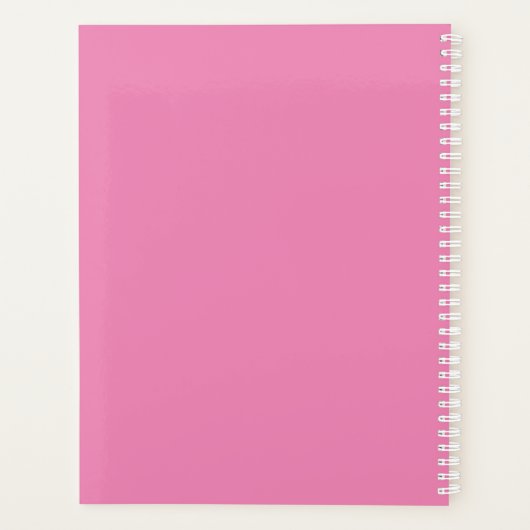 Roze Inspirerend planner voor monogram script (Achterkant)