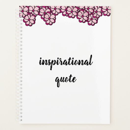 Roze Inspirerend prijsopgave Planner (Voorkant)