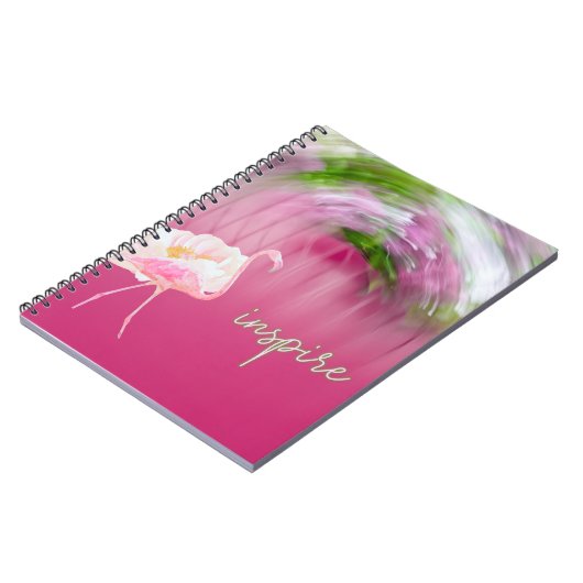 Roze Inspirerend Quote Inspire Notitieboek (Linkerzijde)