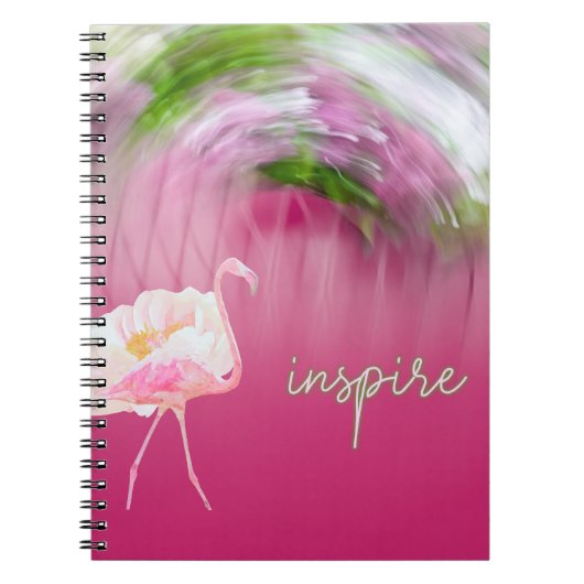 Roze Inspirerend Quote Inspire Notitieboek (Voorkant)