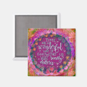  Roze Inspirerend Quote Inspirivity Magnet (Voorkant / Achterkant)