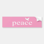 Roze Inspirerend vredescitaat Bumpersticker (Voorkant)