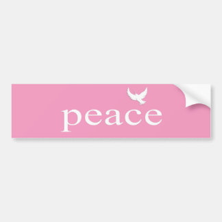 Roze Inspirerend vredescitaat Bumpersticker