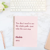 Roze inspirerende doel citaat 2027 planner