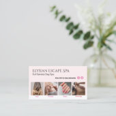 Roze Instagram Foto Sociale Media QR Code Visitekaartje (Staand voorkant)