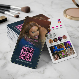 Roze Instagram QR-code visitekaartje voor Braid