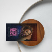 Roze Instagram QR-code visitekaartje voor Braid