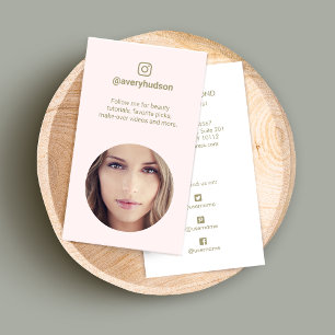 Roze installagram Foto Sociale media Beauty Visitekaartje