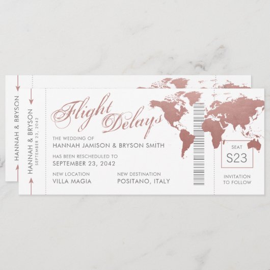 Roze instapvertraging vliegvertraging uitgesteld h aankondiging (Voorkant / Achterkant)