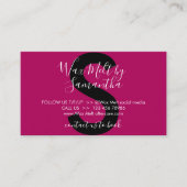 Roze instructies voor Dark Wax Melt Visitekaartje (Voorkant)