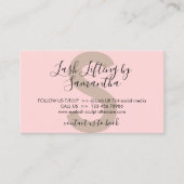 Roze instructies voor de verlichting van de as en visitekaartje (Voorkant)