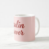 Roze insuline voor altijd mok. koffiemok (Voorkant rechts)