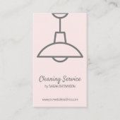 Roze Interieur ontwerp lichte lamp Visitekaartje (Voorkant)