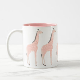 Roze interieur zelfverzekerde Giraffes Mok