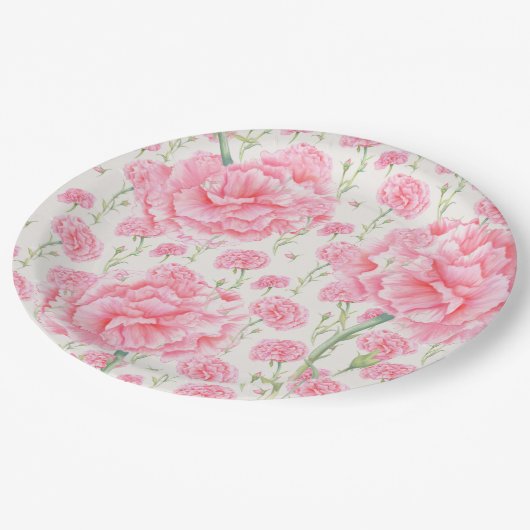 Roze internachting papieren bordje (Gekanteld)