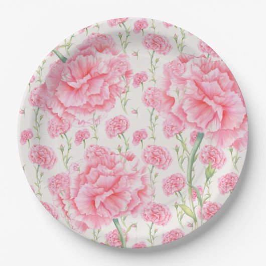 Roze internachting papieren bordje (Voorkant)