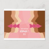 roze internationale vrouwendag briefkaart (Voorkant)