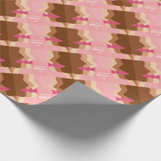 roze internationale vrouwendag cadeaupapier (Hoek)
