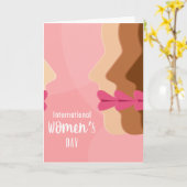 roze internationale vrouwendag kaart (Gele Bloem)