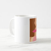 roze internationale vrouwendag koffiemok (Voorkant links)