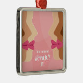 roze internationale vrouwendag metalen ornament (Rechts)
