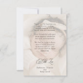 Roze Introductie Foto Baby Shower Bedankt (Achterkant)