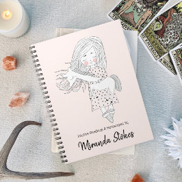 Roze Intuïtieve Lezingen van Slaafse Eenhoorn Magi Notitieboek