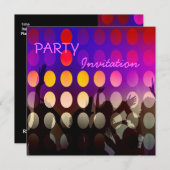 Roze inviteringspartij kaart (Voorkant / Achterkant)