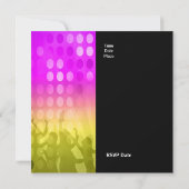 Roze inviteringspartij kaart (Achterkant)