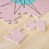 Roze ionische atomaire stookolie Puzzle Legpuzzel (Zijkant)