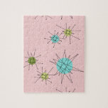 Roze ionische atomaire stookolie Puzzle Legpuzzel<br><div class="desc">Deze roze Iconische atoomstoot barst het puzzelpatroon uit met iconische atomaire sterrenbursts. Dat klopt! De oude school, First Lady Pink, met gouden gekleurde achtergrond, is de perfecte achtergrond voor de levendige turquoise, het verzachten van selderij en kitschy peren groene cirkels. De vlekken van kleur worden sporadisch geplaatst in diverse grootte...</div>