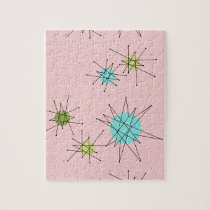 Roze ionische atomaire stookolie Puzzle Legpuzzel