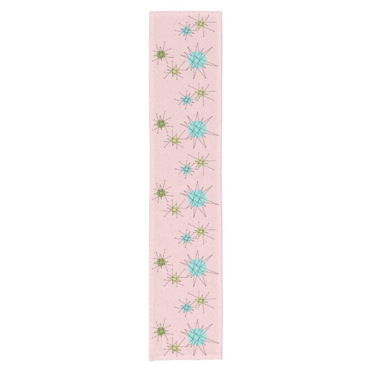 Roze ionische atoomstootstang korte tafelloper (Voorkant)